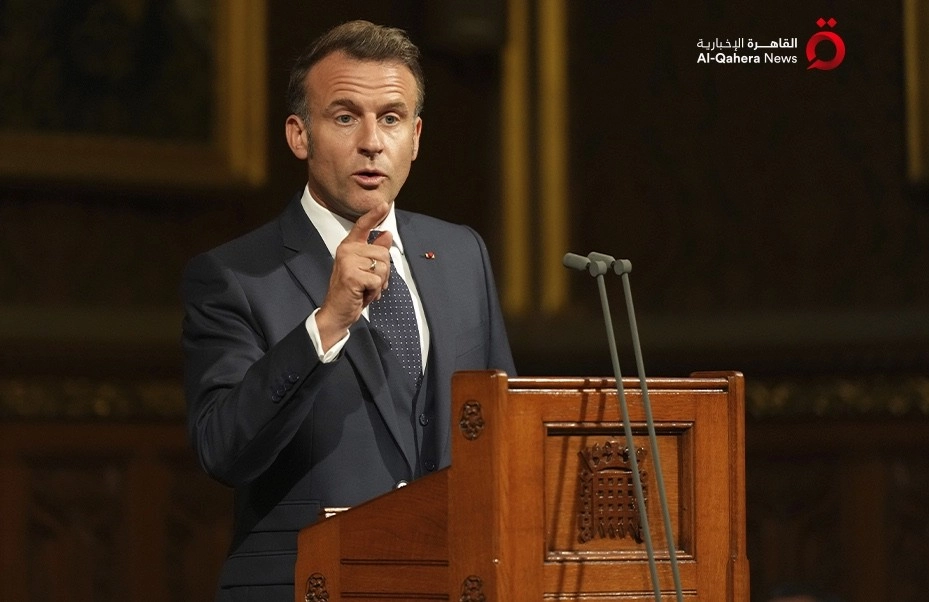 من أجل غزة.. ماكرون يتحدث بالإنجليزية أمام النواب البريطاني